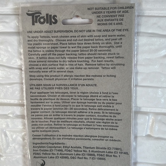 24 pcs Trolls Temporary Tattoos - Picture 4 of 9